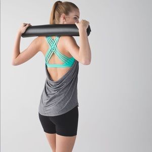 LULULEMON HEATHERED SLATE BALI BREEZE WILD TANK